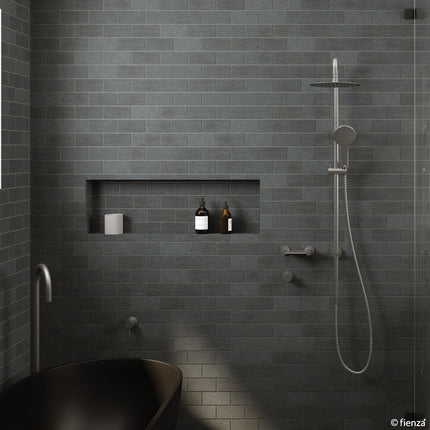 Fienza Kaya Gun Metal Twin Rail Shower ,