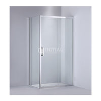L shape Semi-Frame Sliding Door Adjustable 6mm Glass 1040-1750x1900mm ,