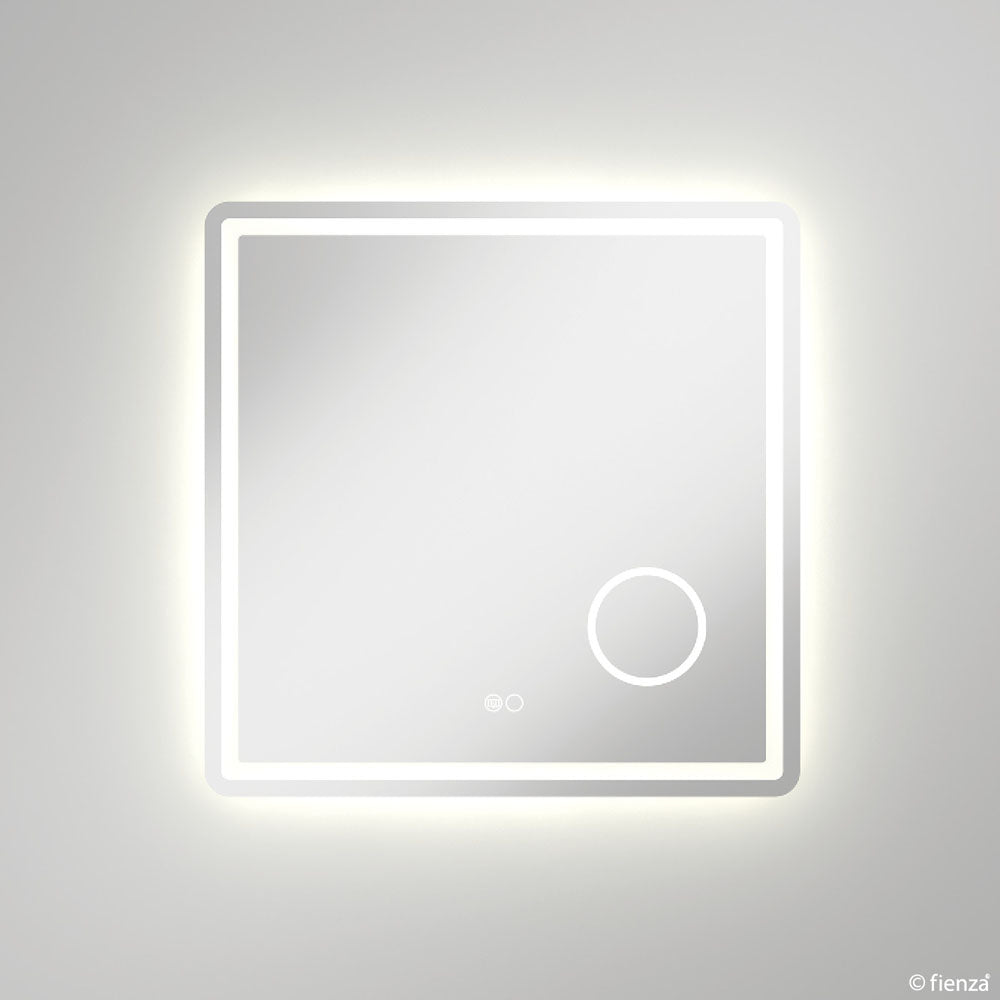 Fienza Deejay Square LED Mirror, 700 X 700mm ,