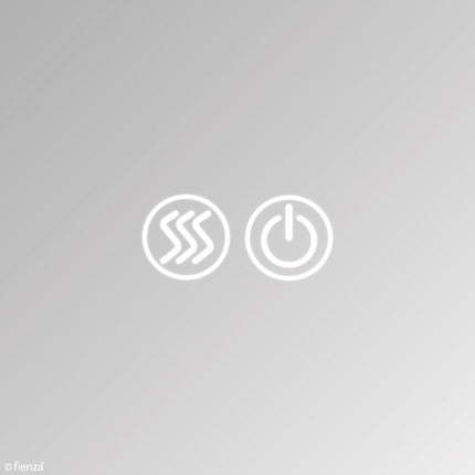 Fienza LED Mirror Cabinet, Scandi Oak Display Shelf, 900mm ,