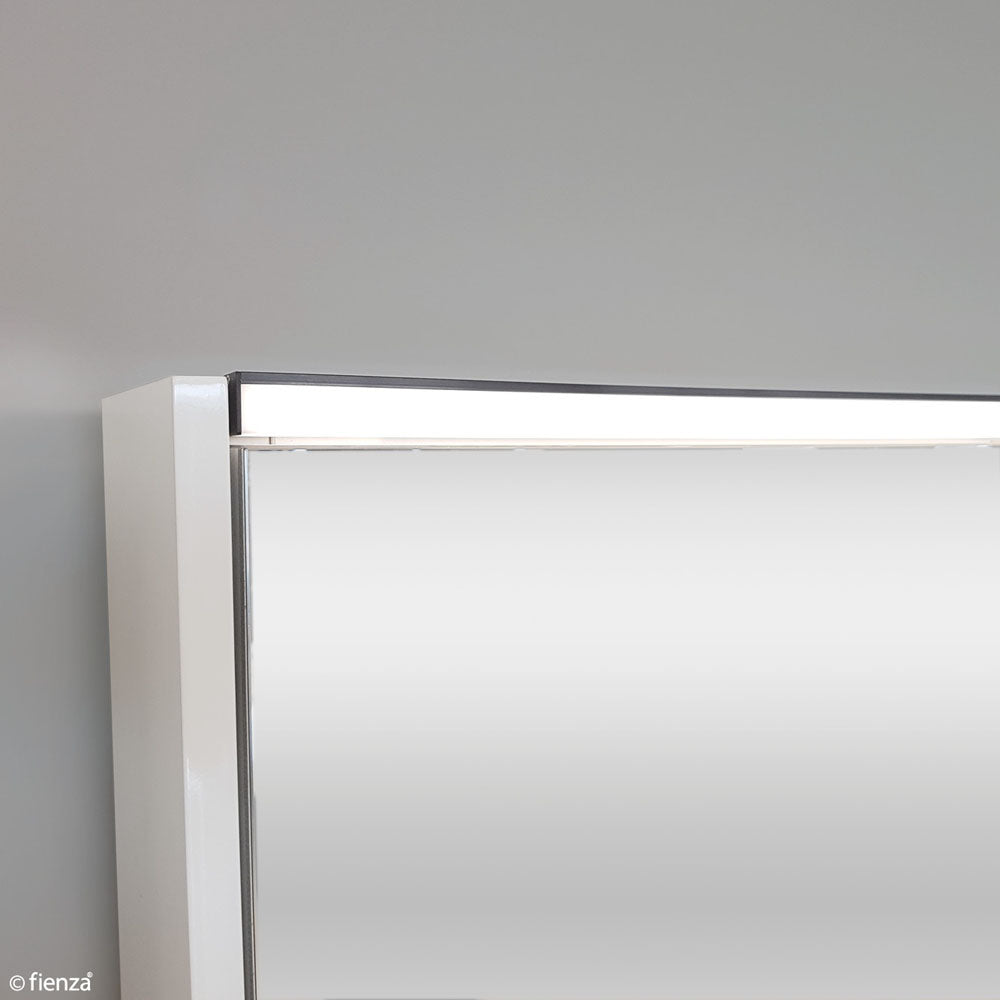 Fienza LED Mirror Cabinet, Gloss White Display Shelf, 1200mm ,