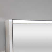 Fienza LED Mirror Cabinet, Satin Black Side Panels, 750mm ,