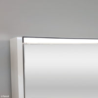 Fienza LED Mirror Cabinet, Satin Black Display Shelf, 900mm ,