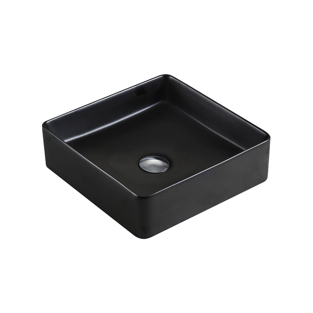 Matt Square Above Counter Basin Black 360X360X110 ,