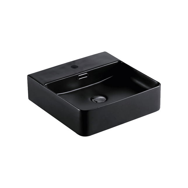 Matt Square Above Counter Basin Black 420X420X120 ,