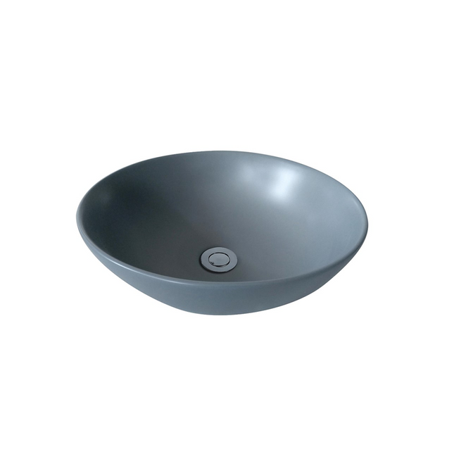Matt Round Above Counter Basin Grey 405X405X115 ,