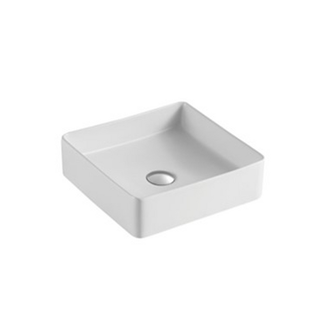 Matt Square Above Counter Basin White 360X360X110 ,