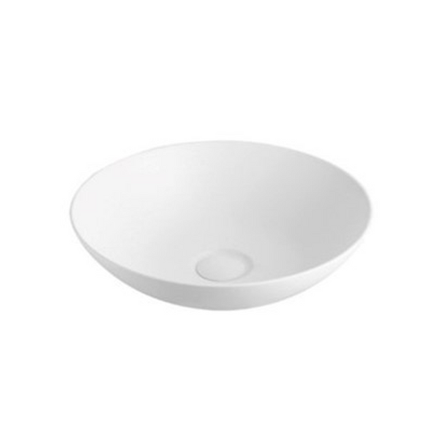 Matt Round Above Counter Basin White 405X405X115 ,