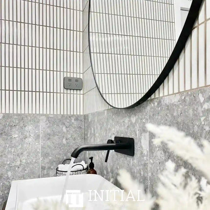 Wall Mounted Rose Oval Matte Black Frame Mirror Pencil Edge 1200X600mm ,