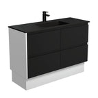 With Moulded Basin-Top - Montana Solid Surface / Satin White Panels