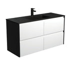 With Moulded Basin-Top - Montana Solid Surface / Satin Black Panels