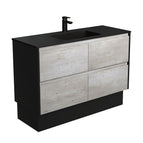 With Moulded Basin-Top - Montana Solid Surface / Satin Black Panels