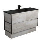 With Moulded Basin-Top - Montana Solid Surface / Matte Black Frames