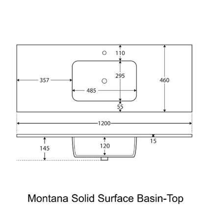 Fienza UniCab 1200 Gloss White Cabinet on Legs, Solid Doors ,