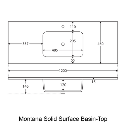 Fienza Amato Scandi Oak 1200 Wall Hung Cabinet, Solid Drawers, Bevelled Edge ,