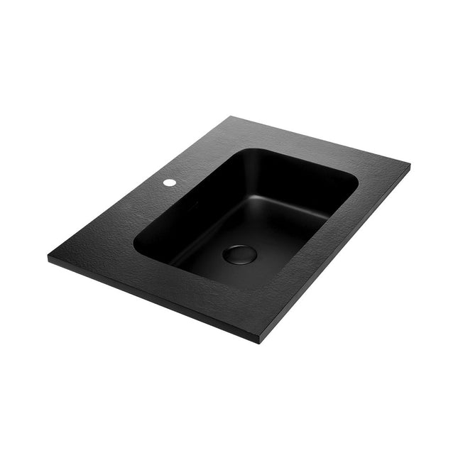 Fienza Montana Solid Surface Matte Black Basin Top, 750mm ,