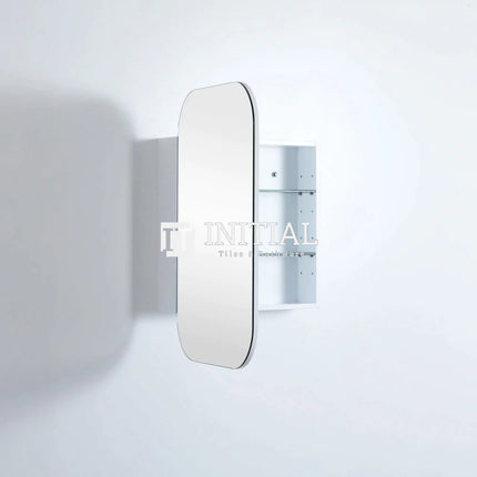 Olivia 600 PVC Shaving Cabinet, Matte White, Rectangular Mirror ,