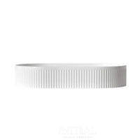 Kensington Oval French Fluted Above Counter Basin, Gloss White ,