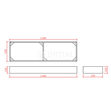 Gloss White PVC Freestanding Floor Vanity with 2 Doors and 4 Drawers Single Bowl 1490W X 850H X 455D ,