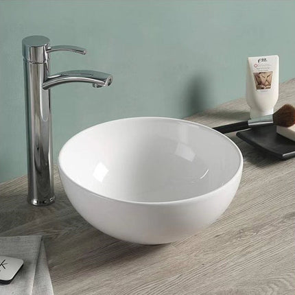 Gloss Round Above Counter Basin White 325X325X140 ,