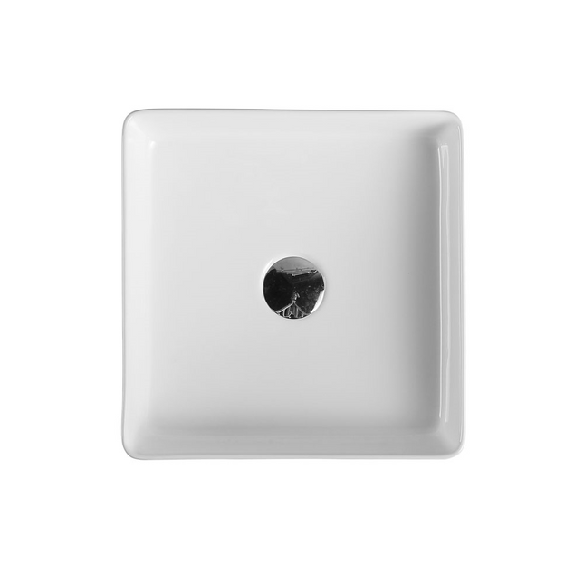 Matt Square Above Counter Basin White 360X360X110 ,