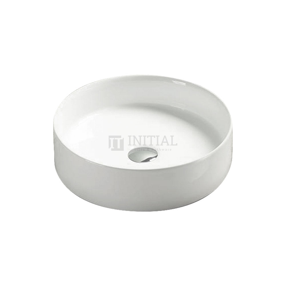 Gloss Round Ultra Slim Above Counter Basin White 394X394X115 ,