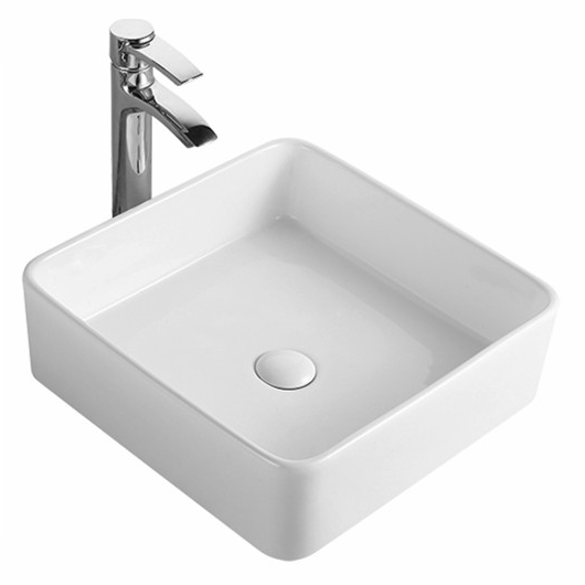 Gloss Square Ultra Slim Above Counter Basin White 415X415X135 ,