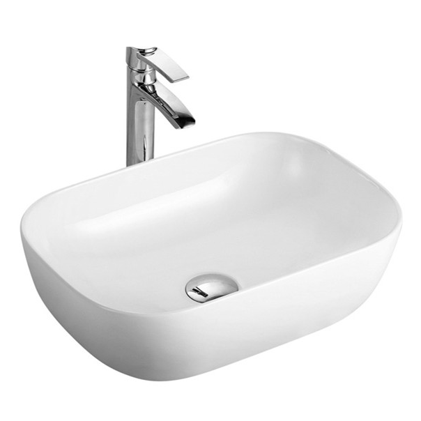 Gloss Oval Ultra Slim Above Counter Basin White 460X320X135 ,