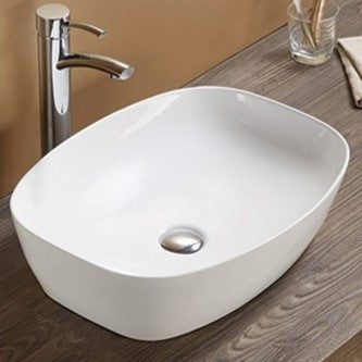 Gloss Oval Ultra Slim Above Counter Basin White 505X385X135 ,