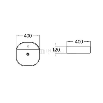 Gloss Round Ultra Slim Above Counter Basin White 500X380X120 ,