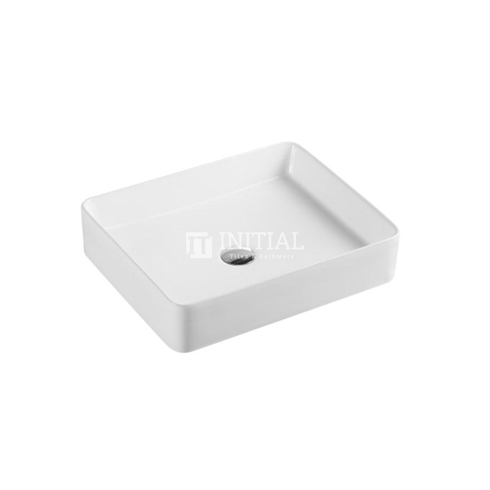 Gloss Rectangle Ultra Slim Above Counter Basin White 500X400X110 ,