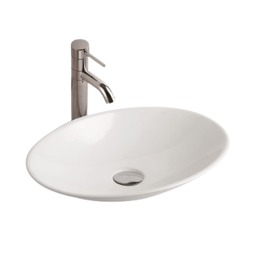 Gloss Oval Above Counter Basin White 510X350X95 ,