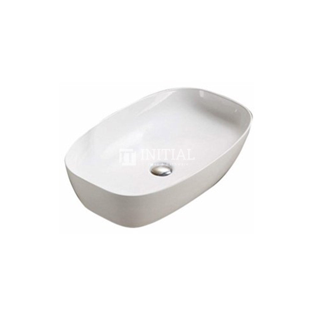 Gloss Oval Ultra Slim Above Counter Basin White 600X380X135 ,