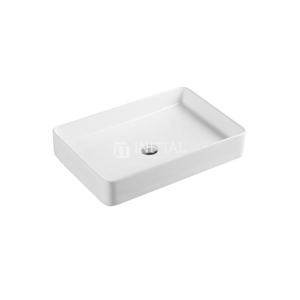 Gloss Rectangle Ultra Slim Above Counter Basin White 605X405X115 ,