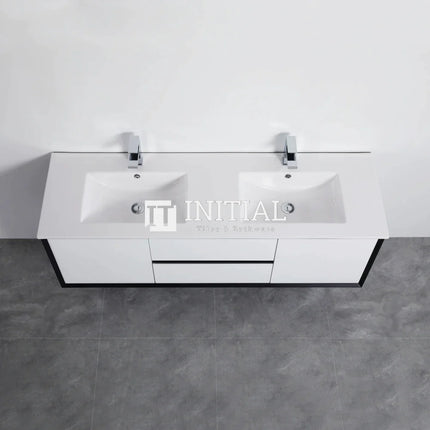 Petra 1200 PVC Wall Hung Vanity, 2 Solid Doors, 2 Drawers ,