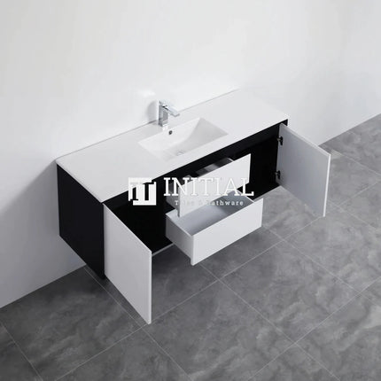 Petra 1500 PVC Wall Hung Vanity, 2 Solid Doors, 2 Drawers ,