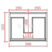 Petra 600 PVC Wall Hung Vanity, 2 Drawers ,