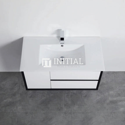 Petra 900 PVC Wall Hung Vanity, 1 Solid Door, 2 Drawers ,