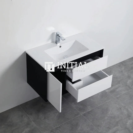 Petra 900 PVC Wall Hung Vanity, 1 Solid Door, 2 Drawers ,