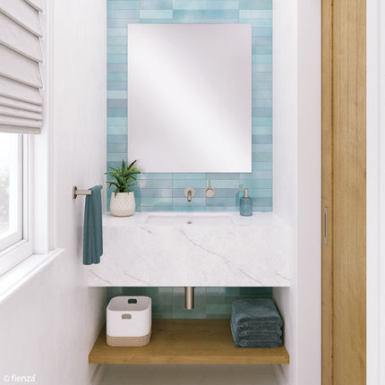 Fienza Rectangular Glue-On Mirror, Pencil Edge, 750 x 900mm ,