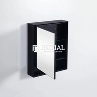 Petra 600 Matte Black Shaving Cabinet, 1 Solid Door ,