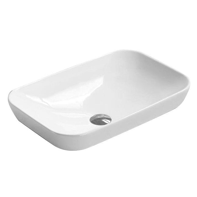 Gloss Rectangle Insert Fine Ceramic Basin White 515X340X155 ,