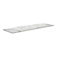 Fienza Sarah Calacatta Marble Semi Inset Basin Top, 1500mm, Double Bowl, No Tap Hole ,
