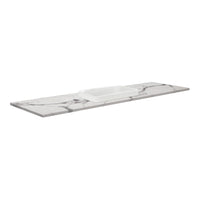 Fienza Sarah Calacatta Marble Semi Inset Basin Top, 1500mm, Single Bowl, No Tap Hole ,