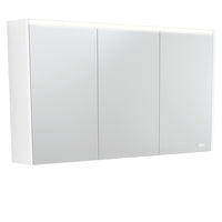 Fienza LED Mirror Cabinet, Satin White Side Panels, 1200mm ,