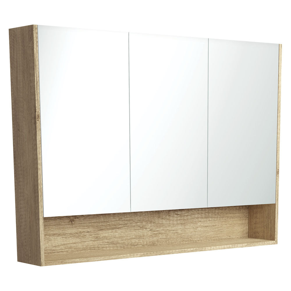Fienza Universal Mirror Cabinet, Scandi Oak Display Shelf, 1200mm ,