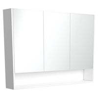 Fienza Universal Mirror Cabinet, Gloss White Display Shelf, 1200mm ,