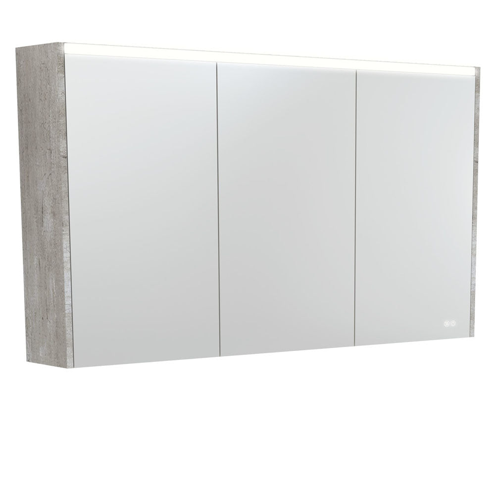 Fienza LED Mirror Cabinet, Industrial Side Panels, 1200mm ,