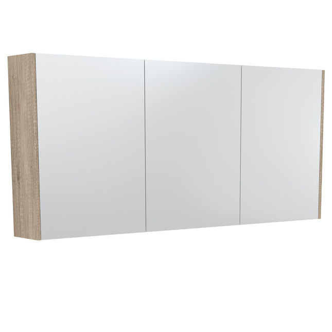 Fienza Universal Mirror Cabinet, Scandi Oak Side Panels, 1500mm ,