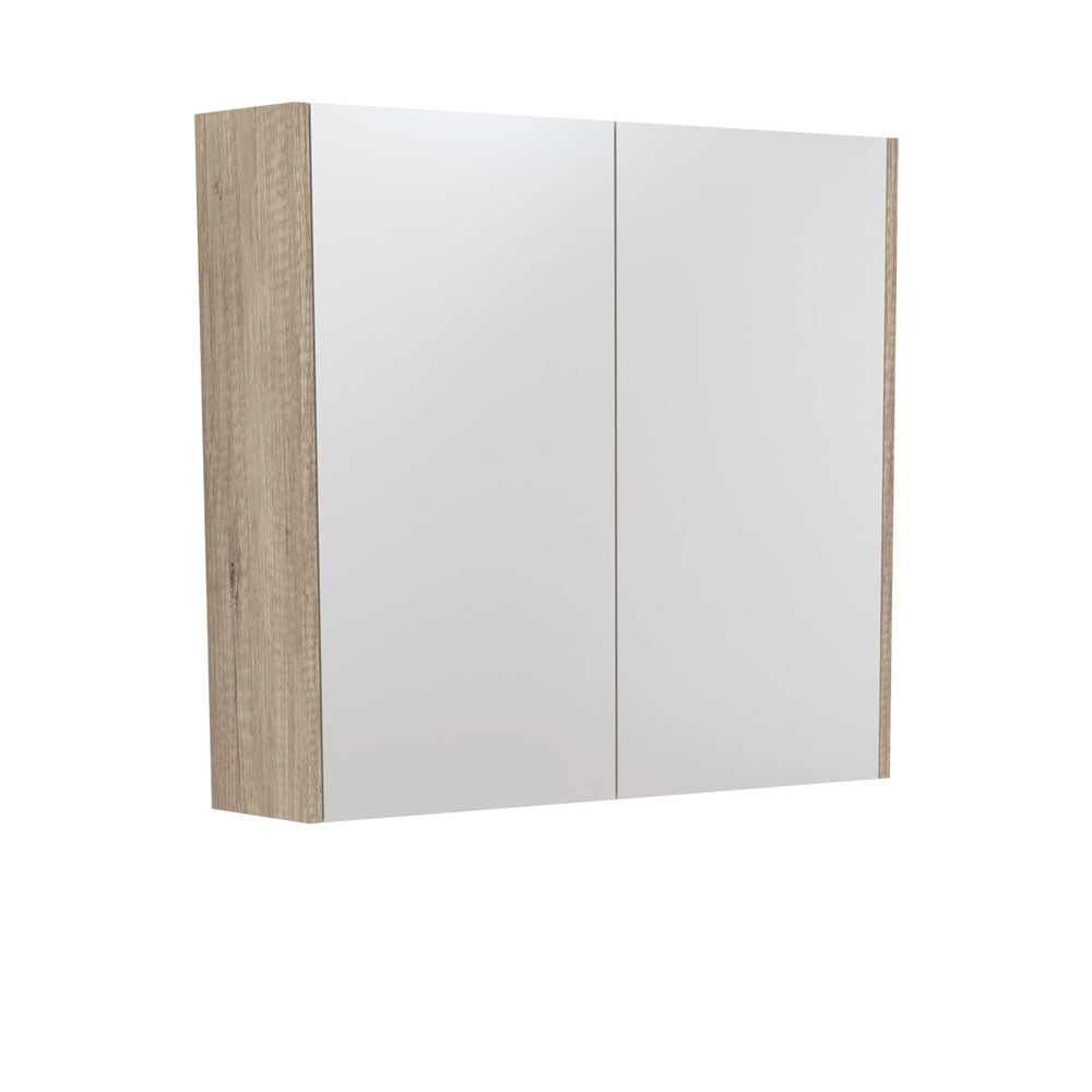 Fienza Universal Mirror Cabinet, Scandi Oak Side Panels, 750mm ,